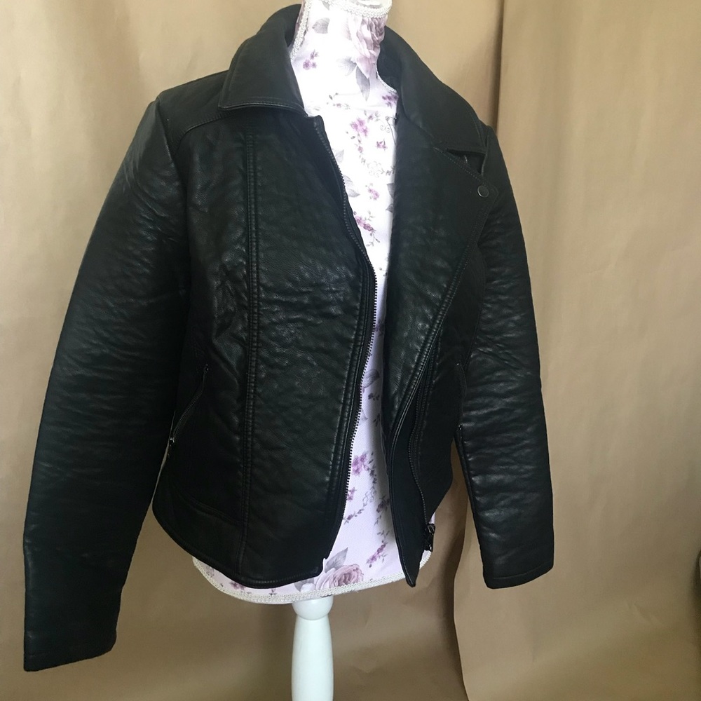 faux leather jacket